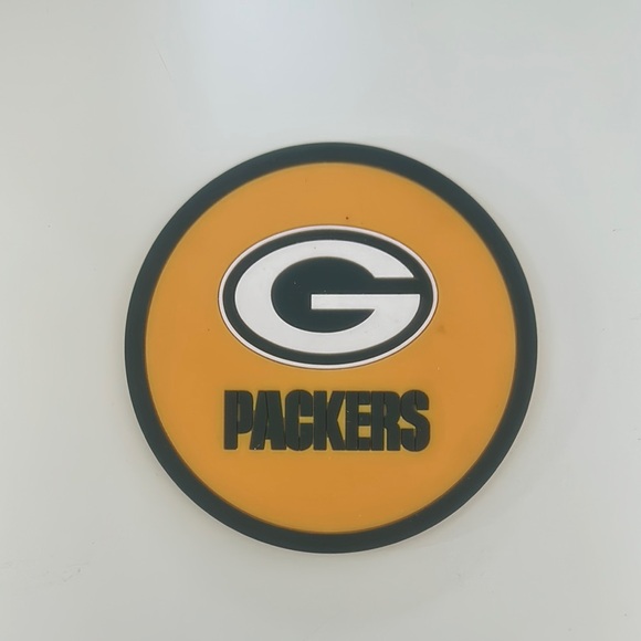 Green Bay Packers Round Coaster - Yellow and Black - Picture 1 of 1